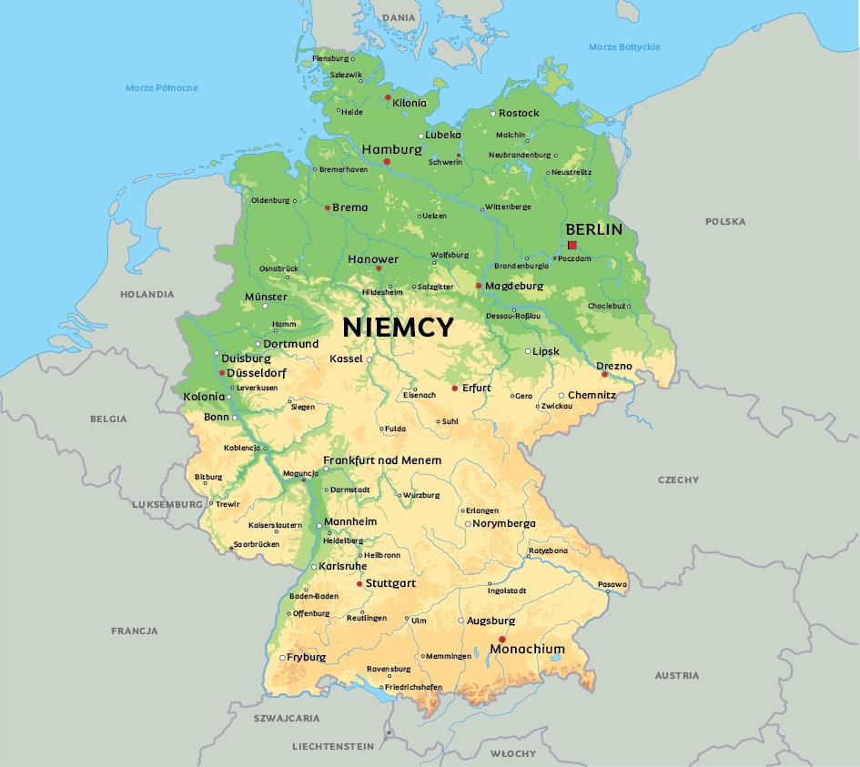 Bawaria mapa niemcy Stan Bawaria,