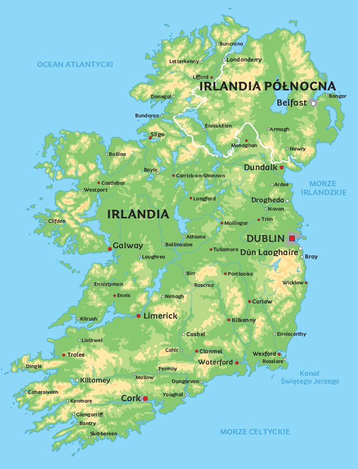 mapa irlandii Mapa Irlandii