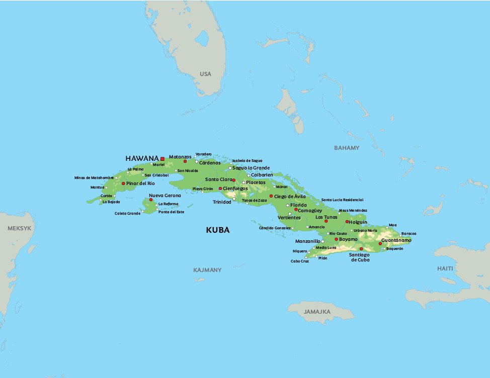 Где находится остров гавана Mapa Kuba: zobacz usytuowanie Havana