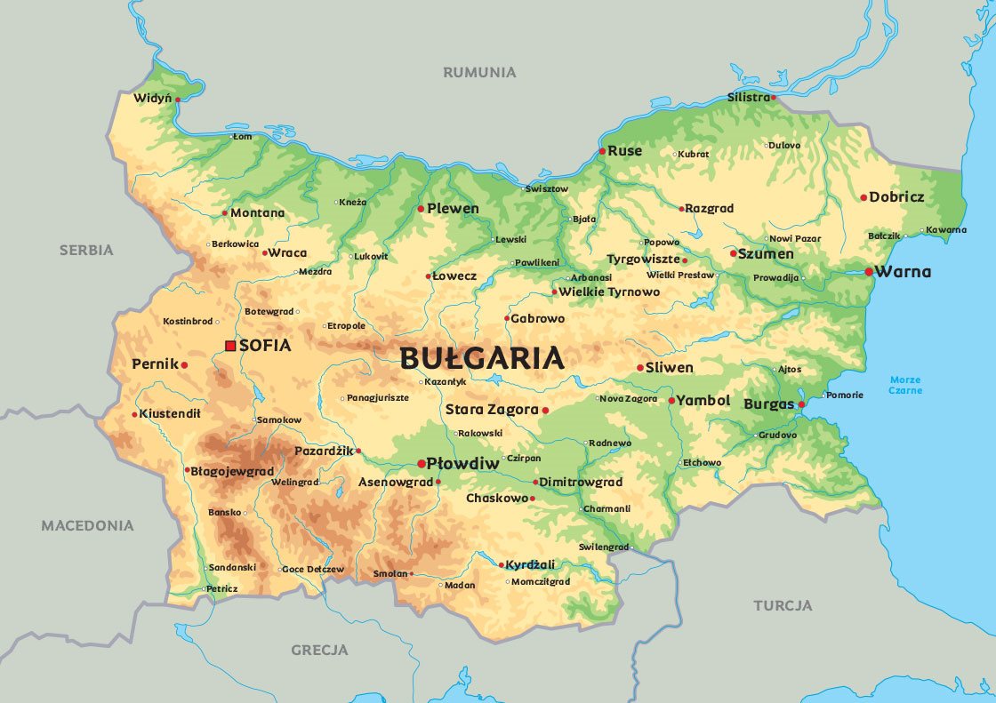 Na Jakich Półkulach Leży Azja Mapa Bułgarii: Zobacz mapę Bułgarii i rozpocznij zwiedzanie kraju