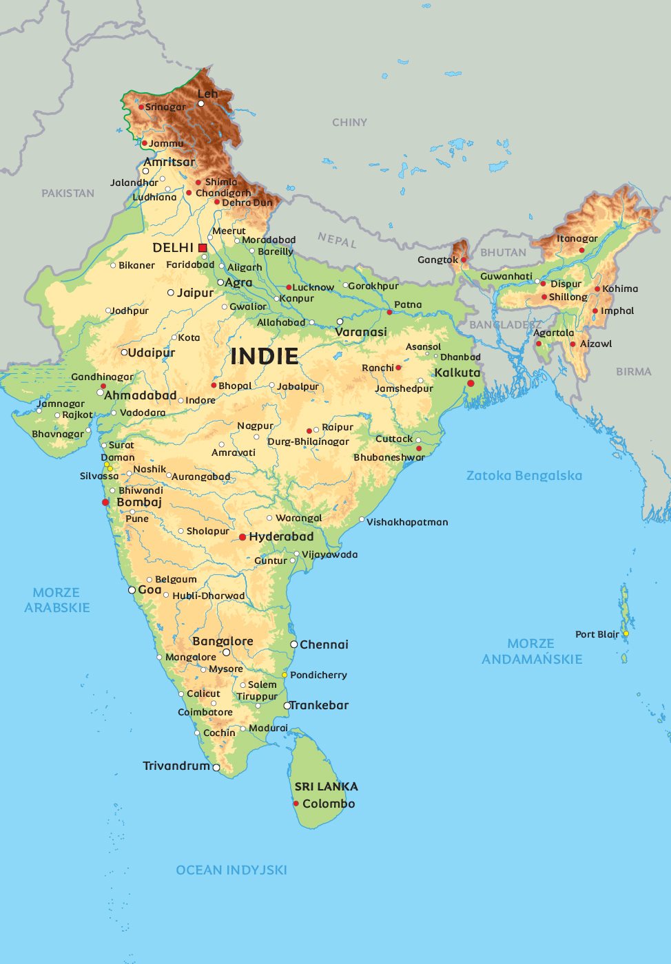 Индия на карте. Индия Аурангабад на карте Индии. Амритсар Индия на карте. Нью Дели на карте Индии. Карта Индии с границами стран.